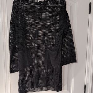 Black Mesh Women's Top